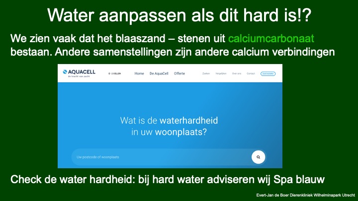 Check de hardheid van het drinkwater